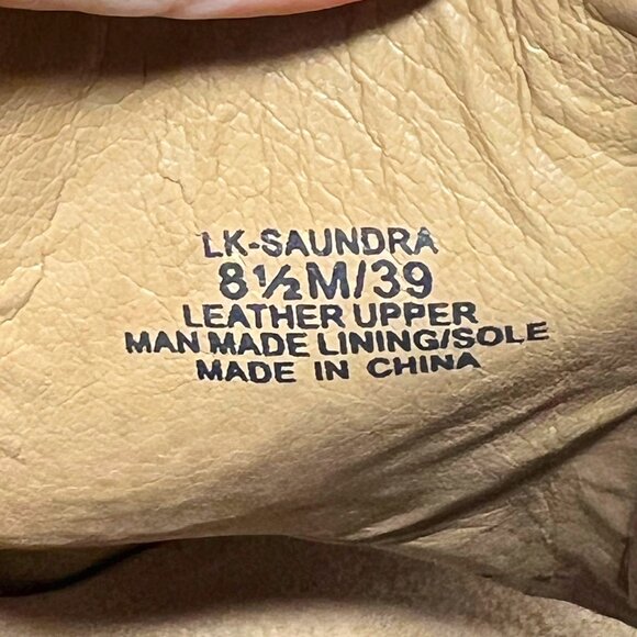 Lucky Brand-LK Saudra Boot-Women's Leather-8 1/2 M-Tanish Camel-Wood 3 1/2" Heel - Picture 14 of 16